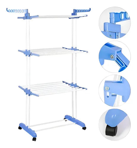 Tendedero Para Ropa 3 Niveles Plegable